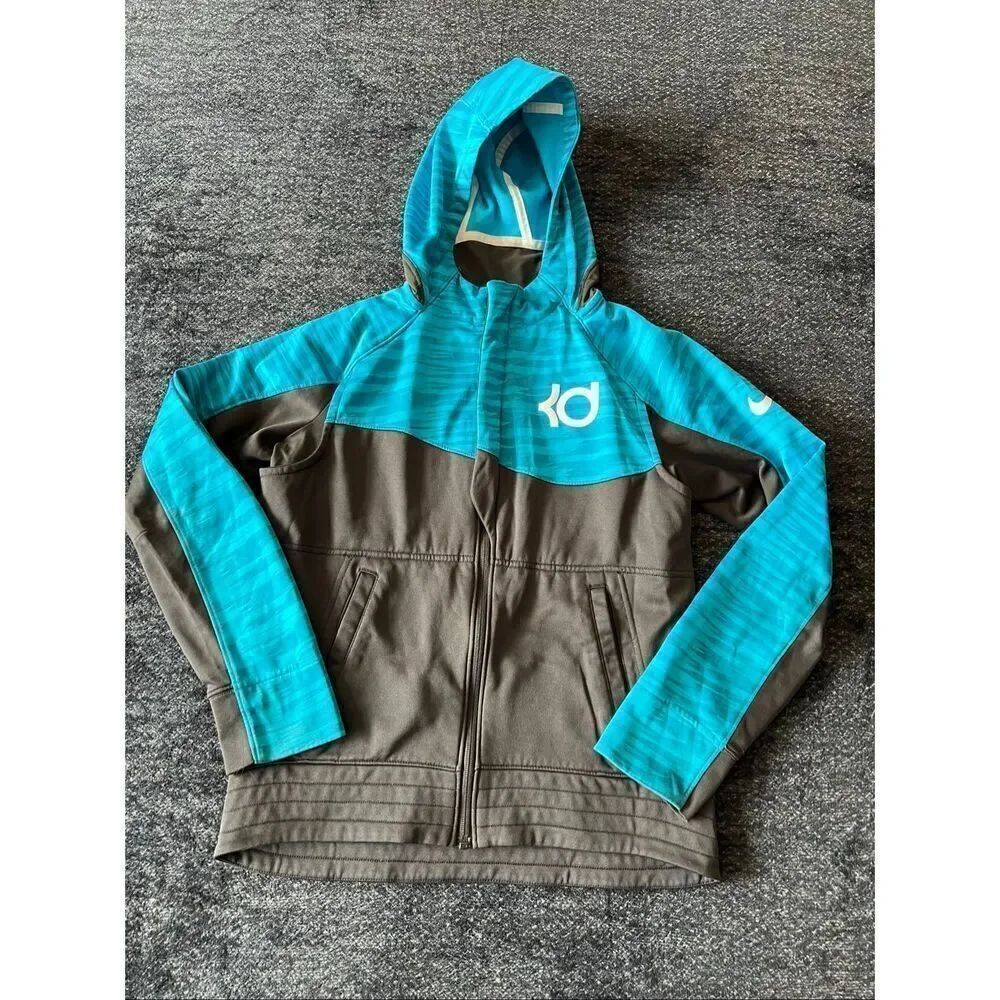 Youth Large Nike KD Blue and Gray Jacket